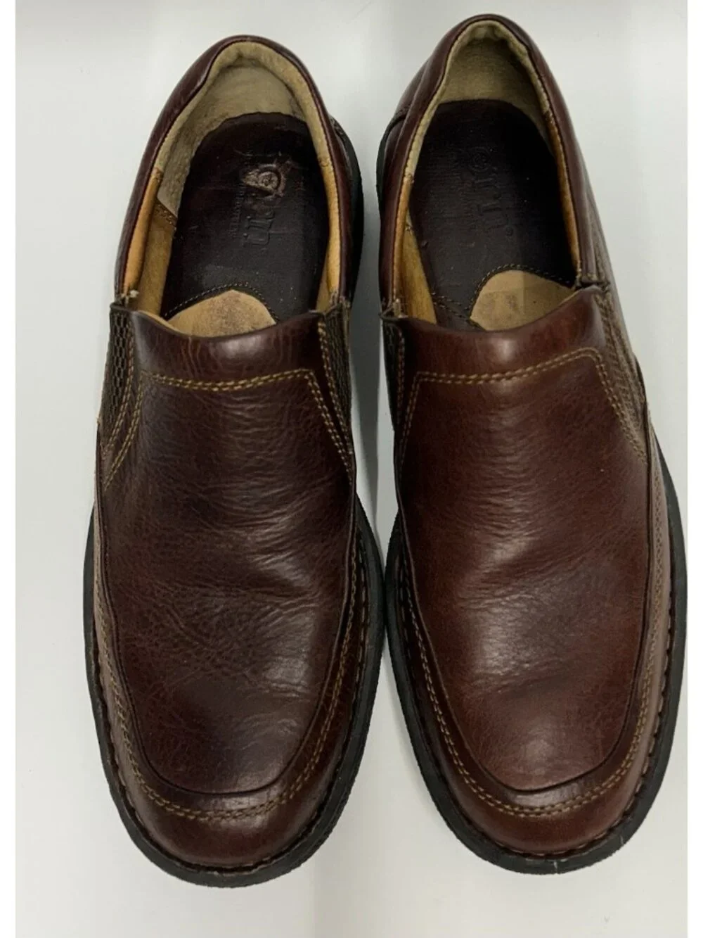 Born Shoes Men’s Blast III Loafers 10/ EU44 Brown Leather Slip On Comfort Casual